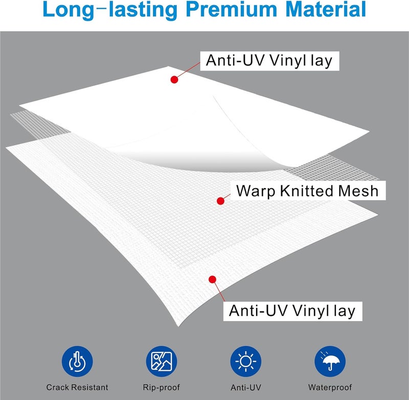 SHADEPLUS RV Awning Fabric Replacement - Universal Slide Topper for 5th Wheel RVs, Travel Trailers and Motorhomes (49" x 140", Black Fabric) - Image 5